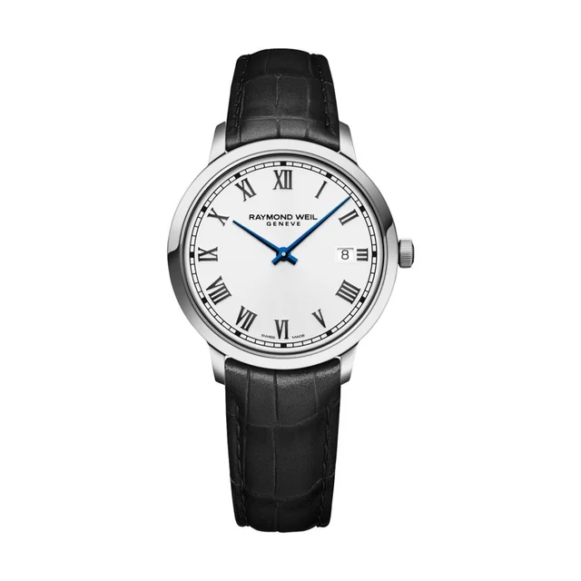 Raymond Weil Toccata Classic Quartz 39mm - White on Leather Strap 5485-STC-00359 kol saati