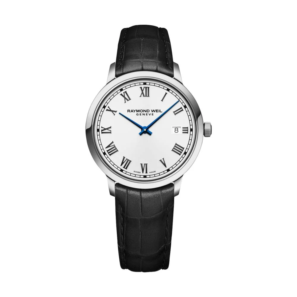 Raymond Weil Toccata Classic Quartz 39mm - White on Leather Strap 5485-STC-00359 39 mm kol saati