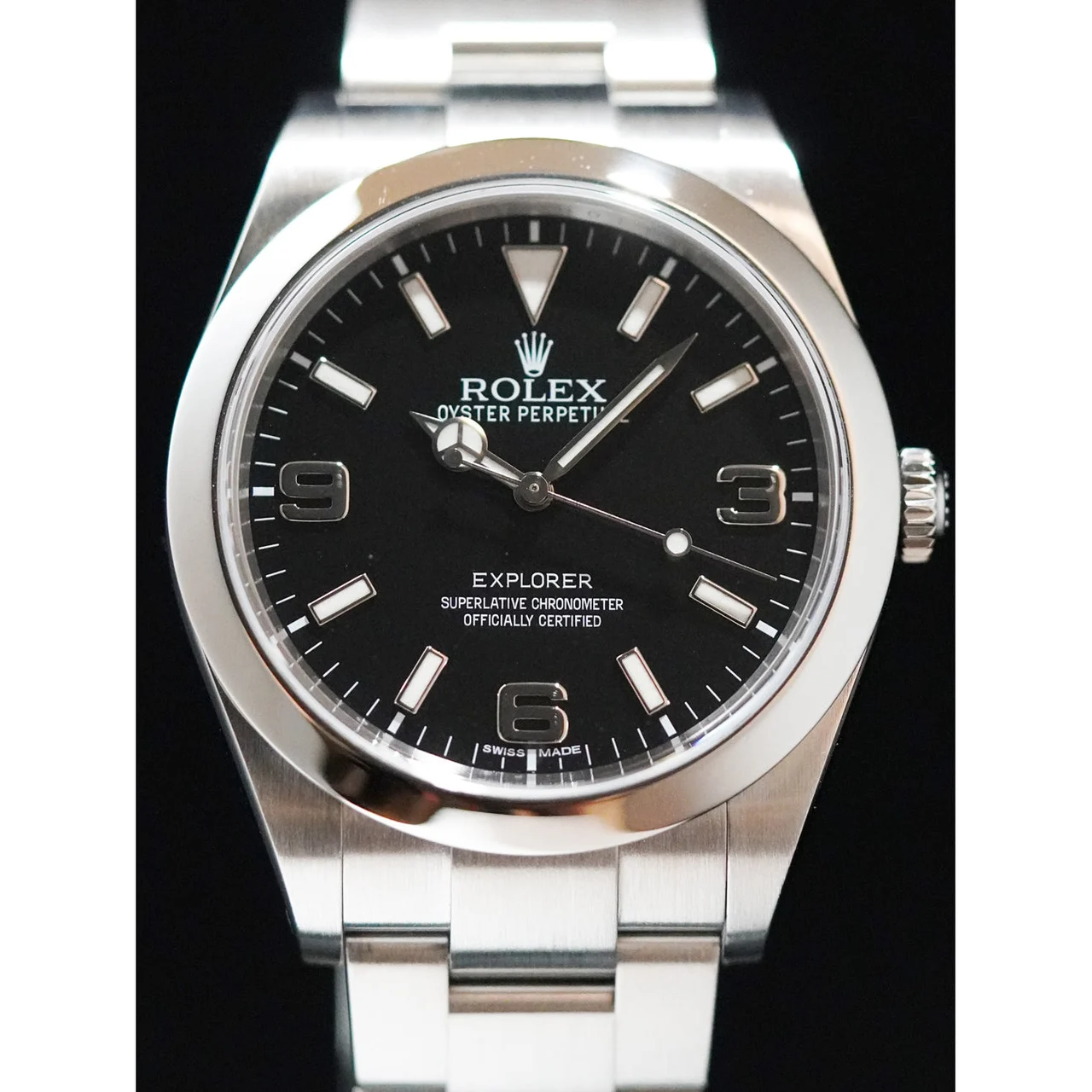 Rolex Explorer Stainless Steel Black Dial 210009N32318 39 mm kol saati
