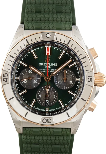 Breitling Chronomat B01 42 Green Dial UB0134131L1S1 kol saati