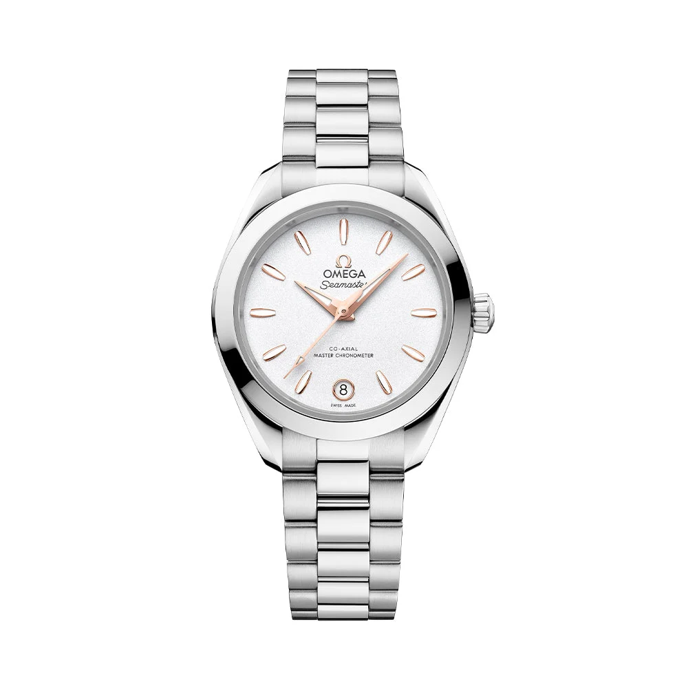 OMEGA Seamaster Aqua Terra 150M 30mm - White on Bracelet O22010302002001 30 mm kol saati