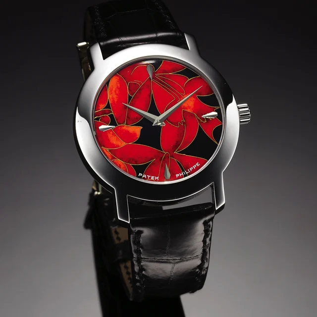 Patek Philippe PATEK PHILIPPE REF. 5075 CLOISONNE ENAMEL DIAL WHITE GOLD kol saati