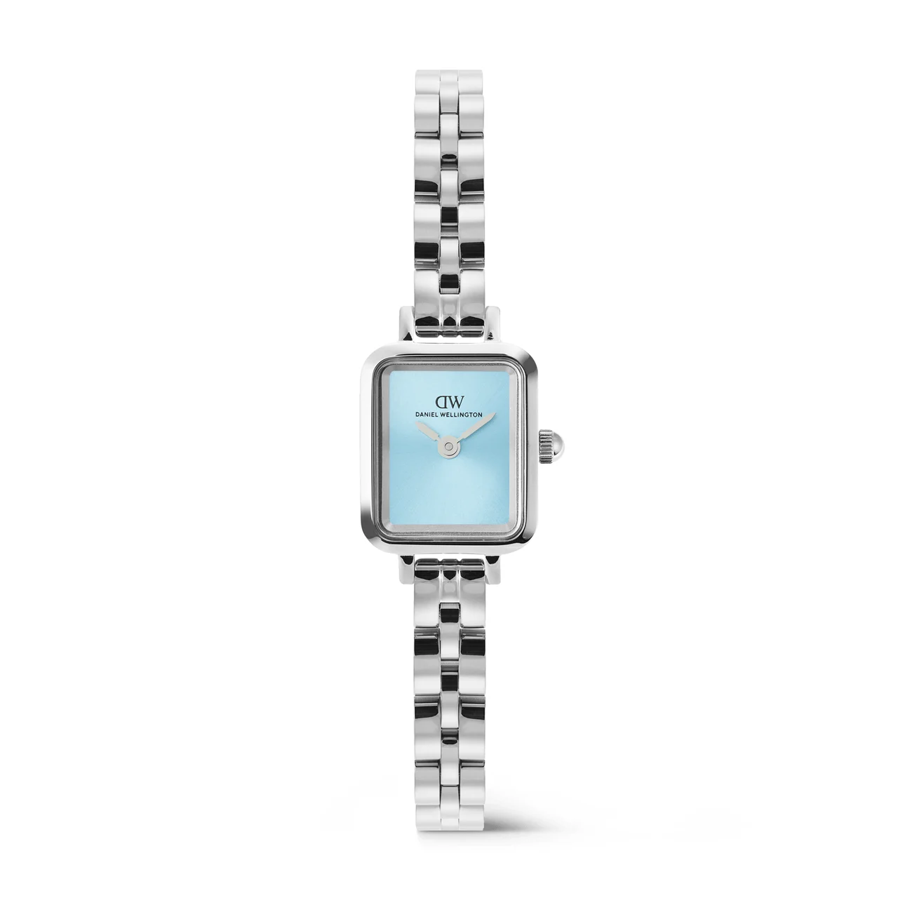 DANIEL WELLINGTON Quadro Mini Arch 3-Link Ice-Blue Silver DW00101015 kol saati