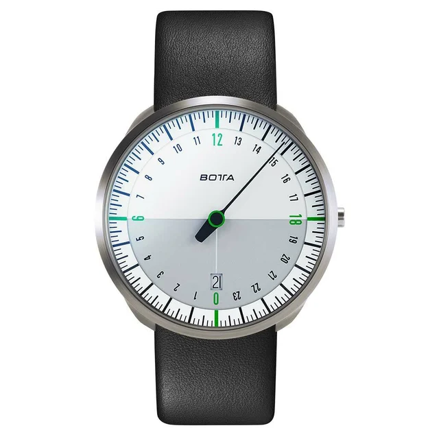 Botta UNO 24 one hand 24-hour Swiss quartz watch with 40mm titanium case #422010 kol saati