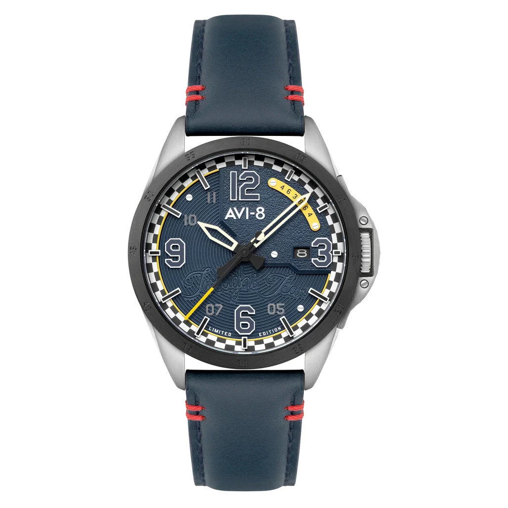 AVI-8 Mustang Twilight Tear Automatic LE with Twilight Blue Dial #AV-4111-02 kol saati