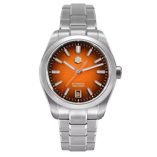 San Martin Watches San Martin 36mm Dress Watch with Orange Degrading Dial #SN0144-B kol sa
