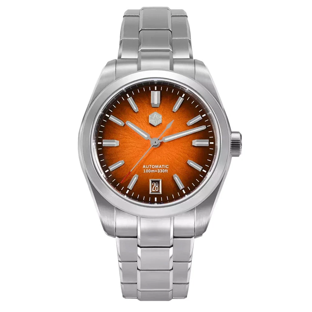 San Martin Watches San Martin 36mm Dress Watch with Orange Degrading Dial #SN0144-B 36 mm kol saati