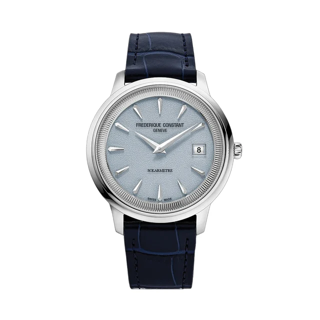 Frederique Constant Classics Moneta Solarmetre 39mm - Blue on Leather Strap FC-120LB3S6 ko