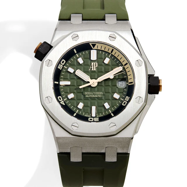 Audemars Piguet AUDEMARS PIGUET REF. 15720ST.O.A052CA.01, DIVER'S MILITARY-TYPE, GREEN "KA