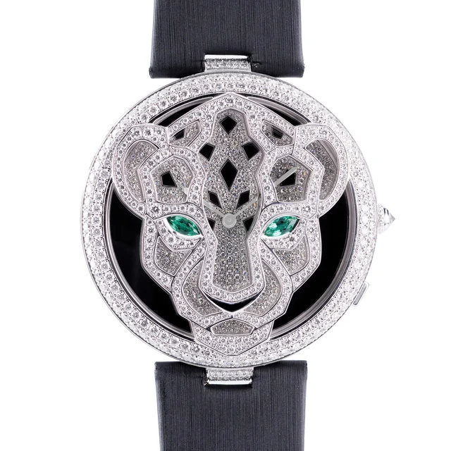 Cartier CARTIER REF. HPI00338, LE CIRQUE ANIMALIER PANTHER, DIAMOND, ONYX, EMERALD,18K WHI
