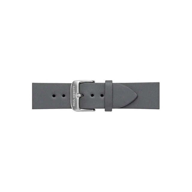 Default Leder Uhrenarmband Silber Grau Blau 20 mm PH-M1-S-48M kol saati