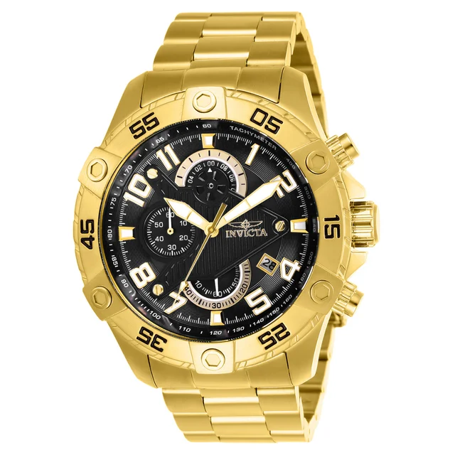 Invicta Rally SCUBA Watch - 48mm, Gold (26097) kol saati