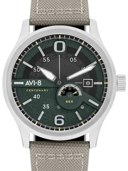 AVI-8 Automatic 1980's Styled Centenary Flyboy #AV-4061-01 kol saati