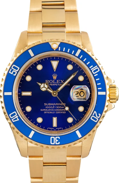 Rolex Submariner 16618 Champagne Serti Dial kol saati
