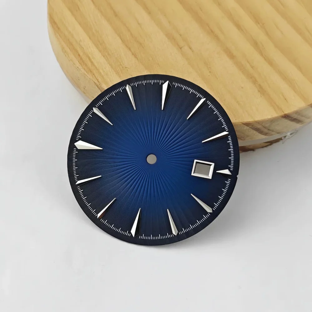 Tandorio Sterile Cocktail Dial for NH35 vertical pattern texture no lume 6040073900079 35 mm kol saati