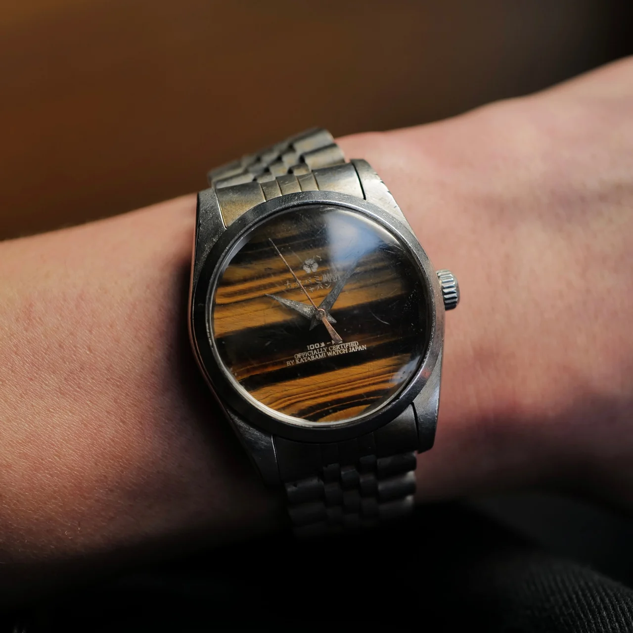 KATABAMI WATCH JAPAN 【STOCK】The 36mm “Tiger Eye” 36 mm kol saati