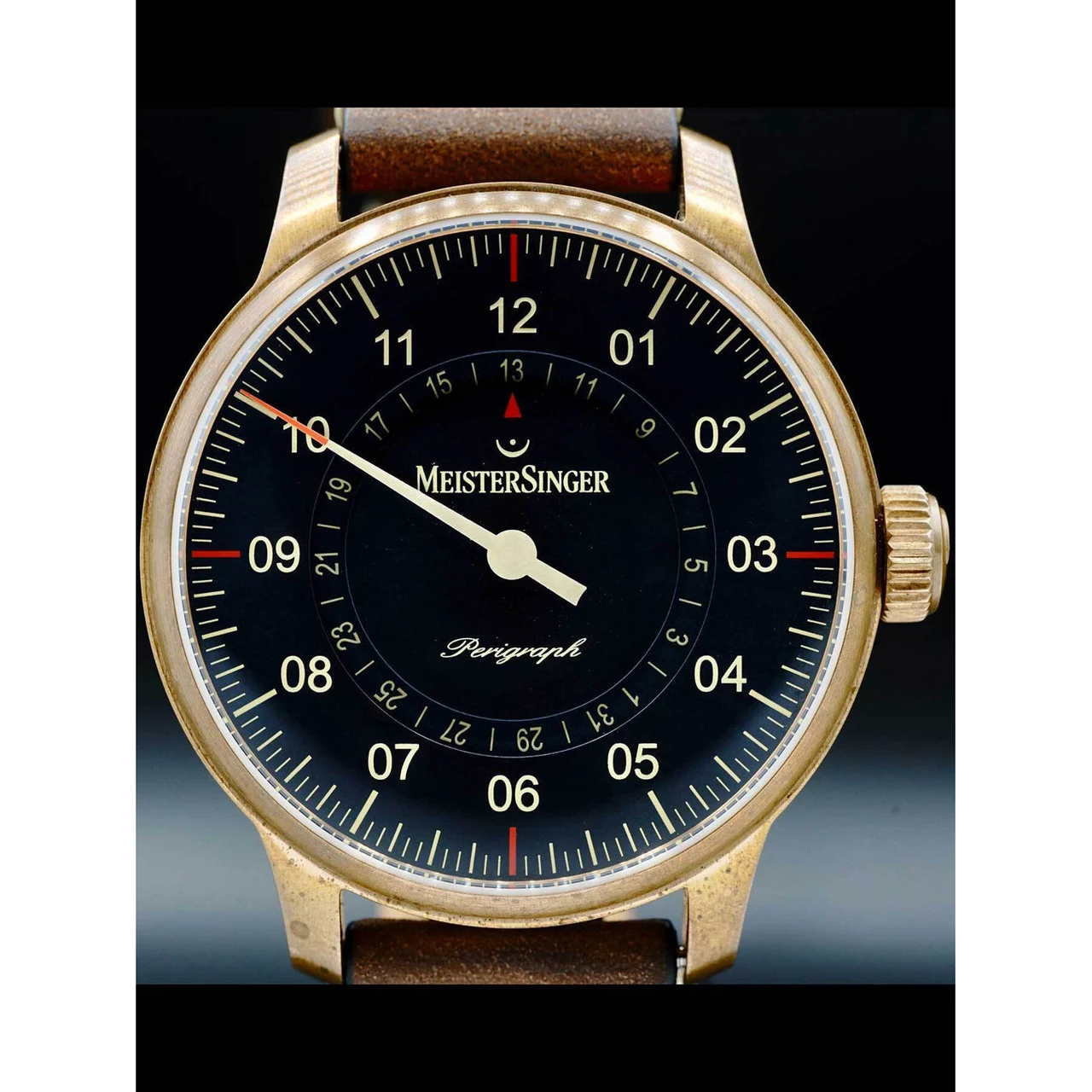 Meistersinger Perigraph Bronze AM1017BR 210000028365 43 mm kol saati