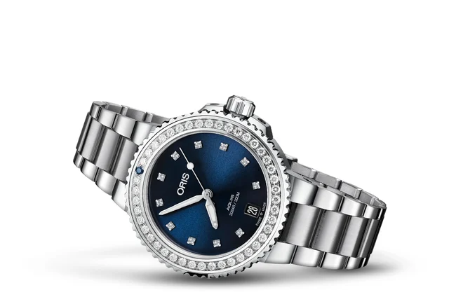Oris Aquis Date Diamonds 01 733 7731 4995-07 8 18 05P kol saati