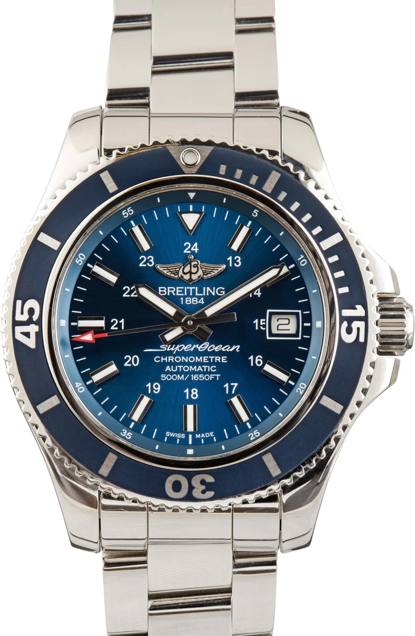 Breitling Superocean II Stainless Steel Blue Dial A17365D1C957 42 mm kol saati