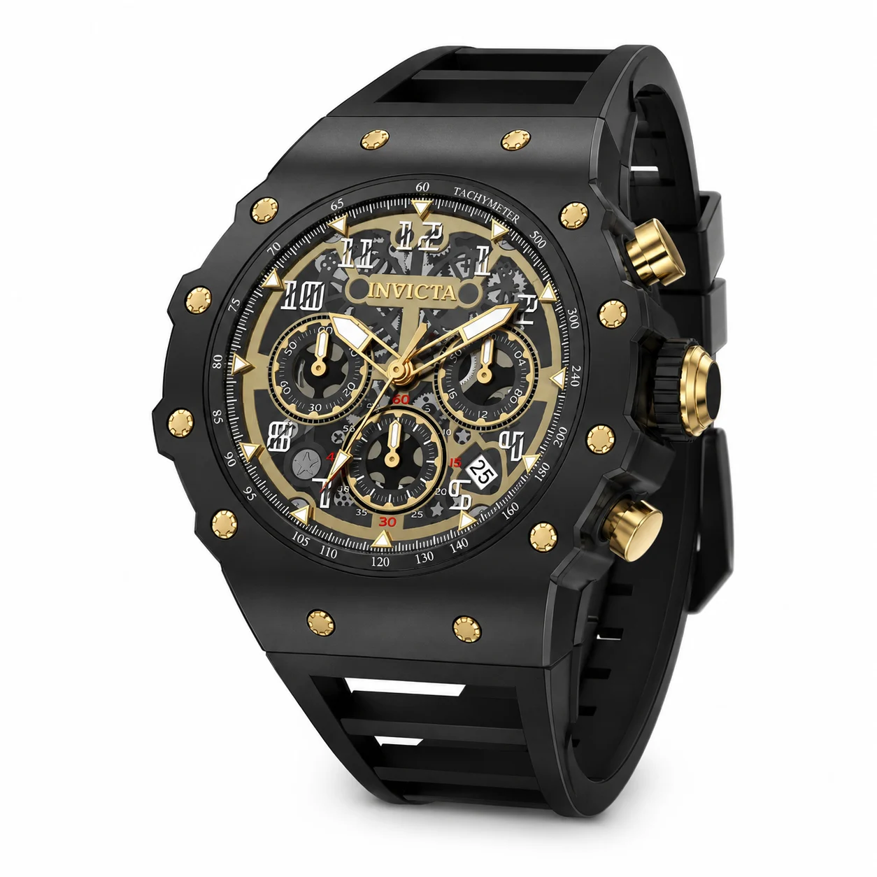 Invicta Racing Vaulthan Watch - 44mm, Black (69650) 44 mm kol saati