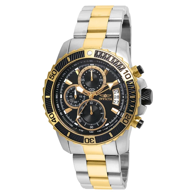 Invicta Pro Diver SCUBA Watch - 45mm. Steel, Gold (22418) kol saati