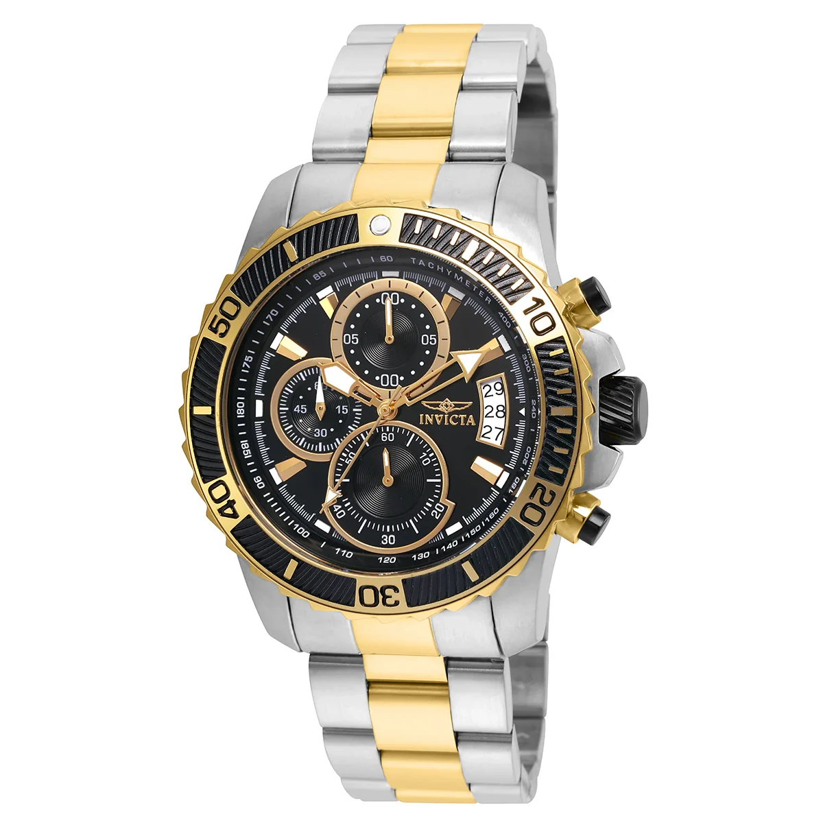 Invicta Pro Diver SCUBA Watch - 45mm. Steel, Gold (22418) 45 mm kol saati