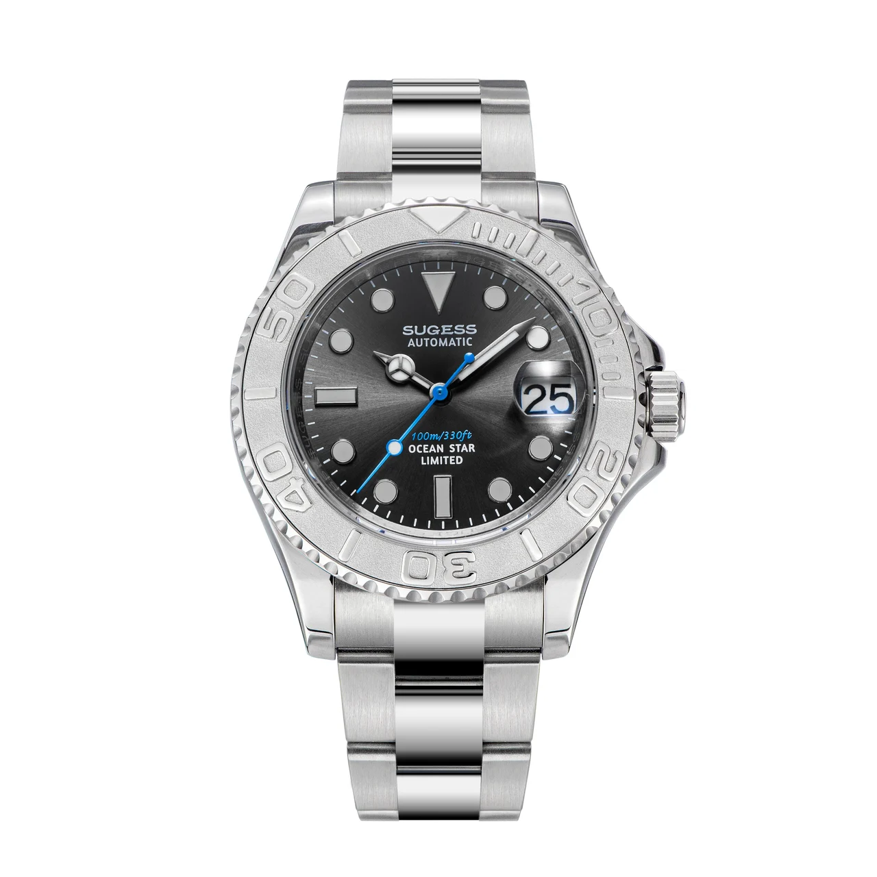 Sugess Ocean Star S450 YM Diver Watch NH35 Stainless-Steel Bezel Bl 40 mm kol saati