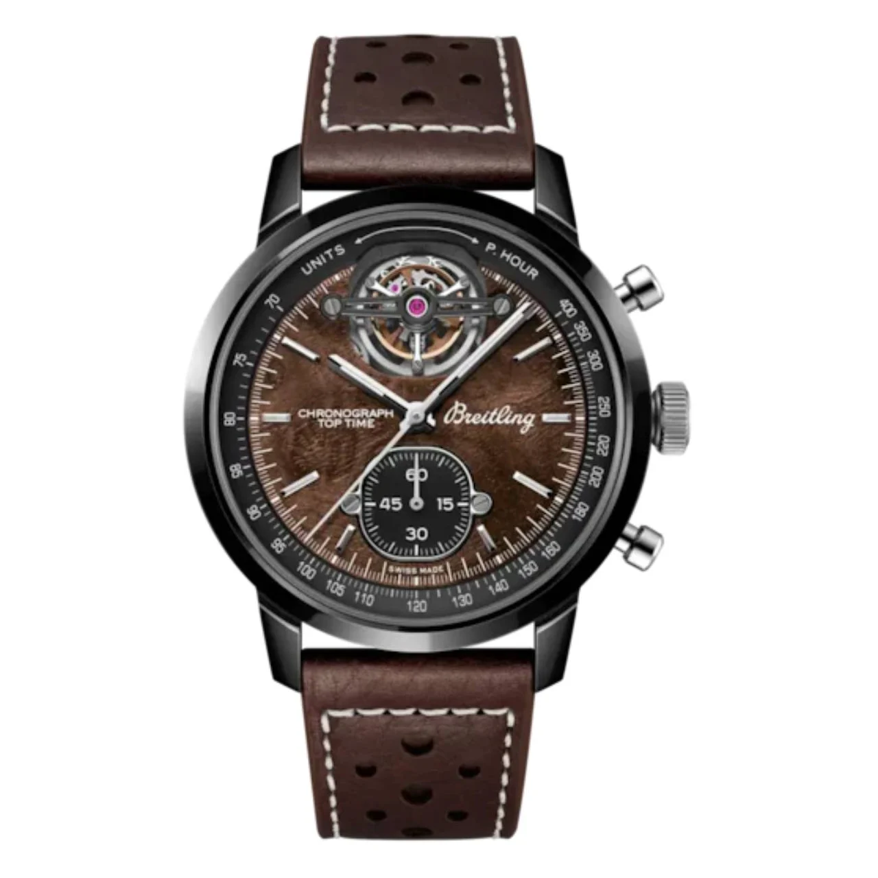 Breitling Top Time B21 SB21252A1Q1X1 44mm Brown Ceramic Chro 44 mm kol saati