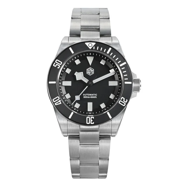 San Martin Watchdives x ST2130 Titanium 39mm Dive Watch SN0121TE 圣马丁-钛121TE- ST2130机芯-黑色-无