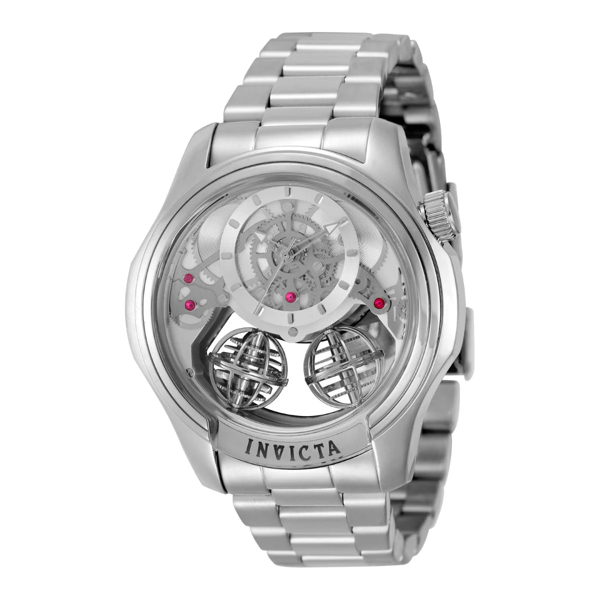 Invicta Specialty Twin-Axis Watch w/ Skeleton Dial - 46mm. Steel (50123) 46 mm kol saati