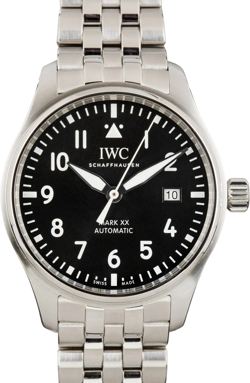IWC Pilot's Watch Mark XX Ref IW328202 Black Dial 40 mm kol saati