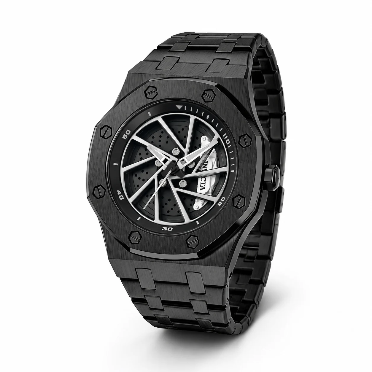 Invicta Speedway Rim Watch - 42mm, Black (70037) 42 mm kol saati
