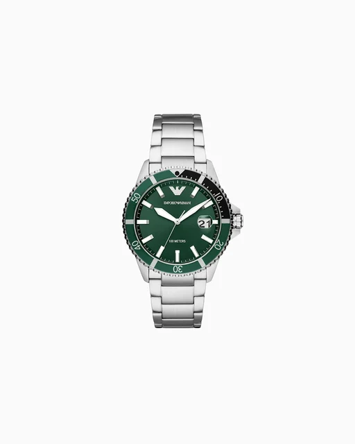 Emporio Armani World Explorer Three-Hand Stainless Steel Watch AR11338 kol saati