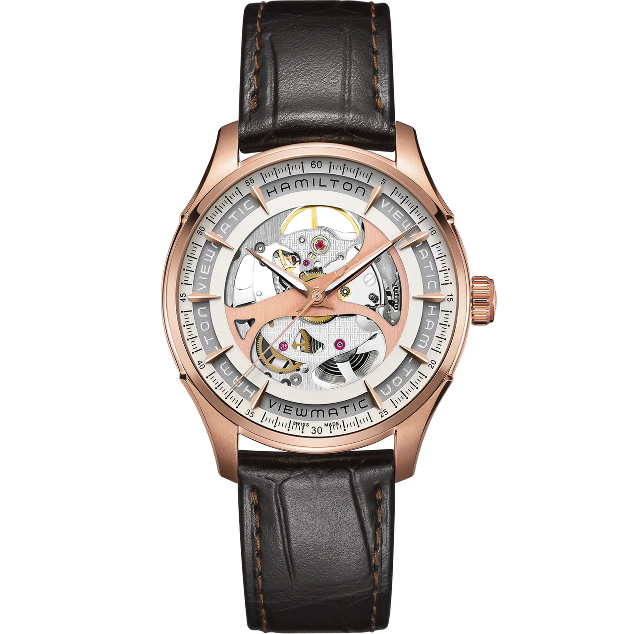Hamilton Jazzmaster Viewmatic Skeleton Auto H42545551 40 mm kol saati