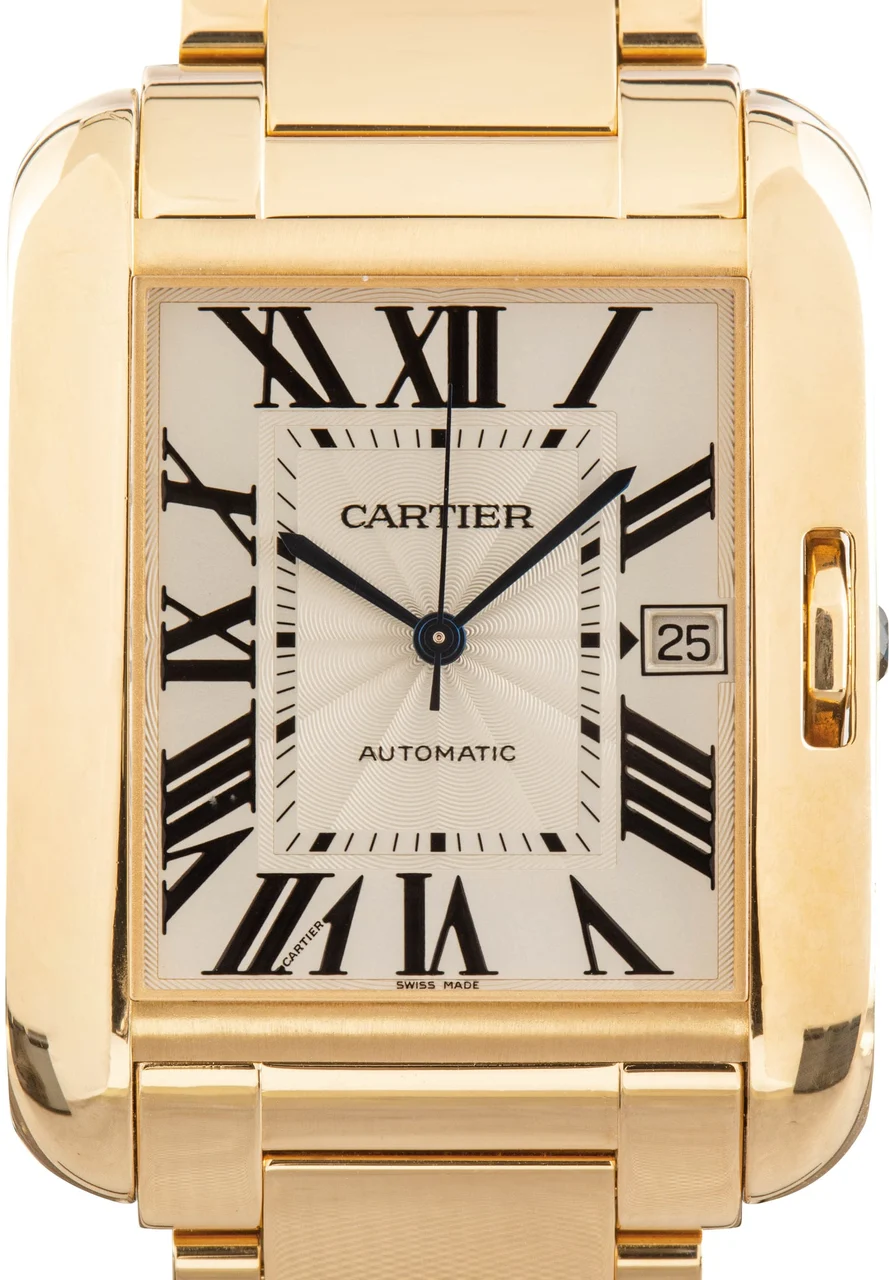 Cartier Tank Anglaise Ref W5310018 Yellow Gold 36.2 mm kol saati