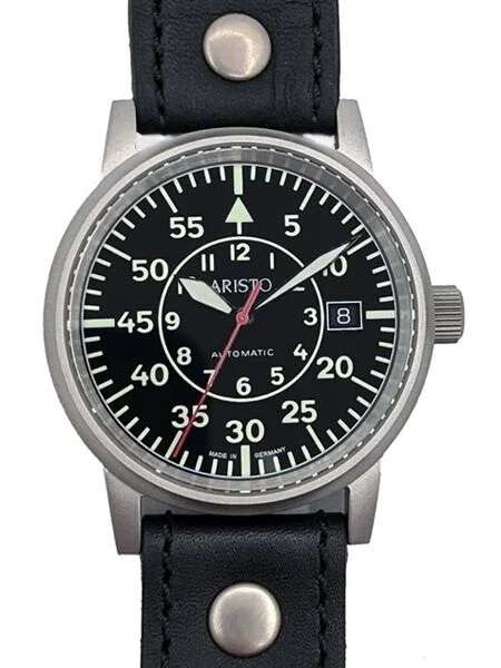 Aristo Type-B Dial Swiss Automatic Pilot's Watch with Sapphire Crystal #3H33N kol saati