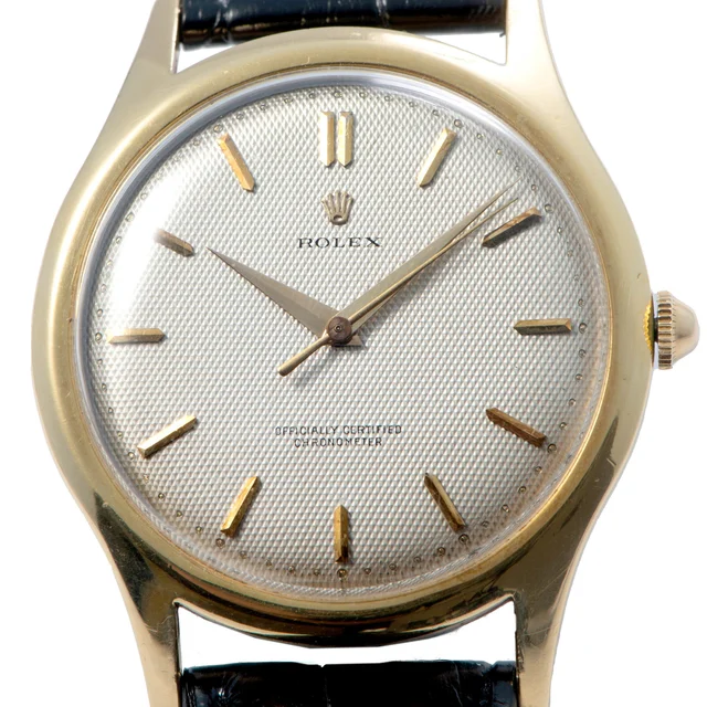 Rolex ROLEX REF. 8382 PINK GOLD HONEYCOMB DIAL kol saati