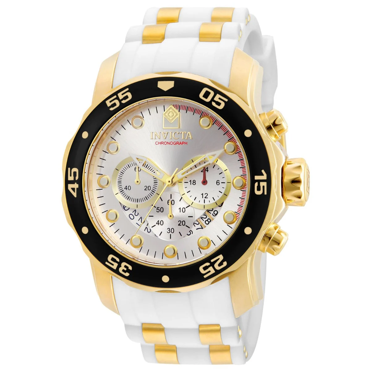Invicta Pro Diver SCUBA Watch - 48mm. Gold, White (20292) 48 mm kol saati