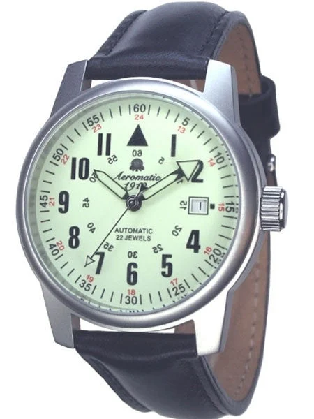 Aeromatic Automatic Aviator Watch with Luminous Dial #A1417 kol saati