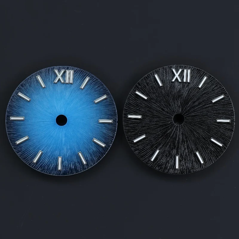 Tandorio Radiation pattern Dial 28.5mm for NH35 34 36 38 movment no date window crown at 3 and 3.8 5909230264221 28.5 mm kol saati