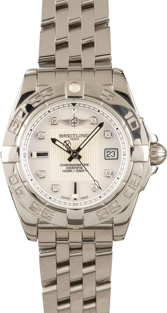 Breitling Galactic 32 Mother of Pearl Diamond Dial A71356L2/A708 kol saati