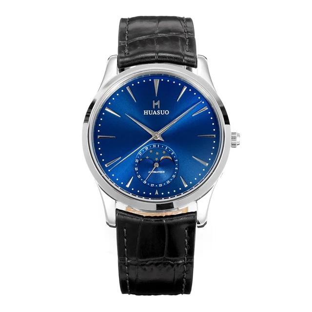 Cronos Watch Store HUASUO 39mm Luxury Aventurine Moon Phase Watches huasuo-39mm-luxury-ave