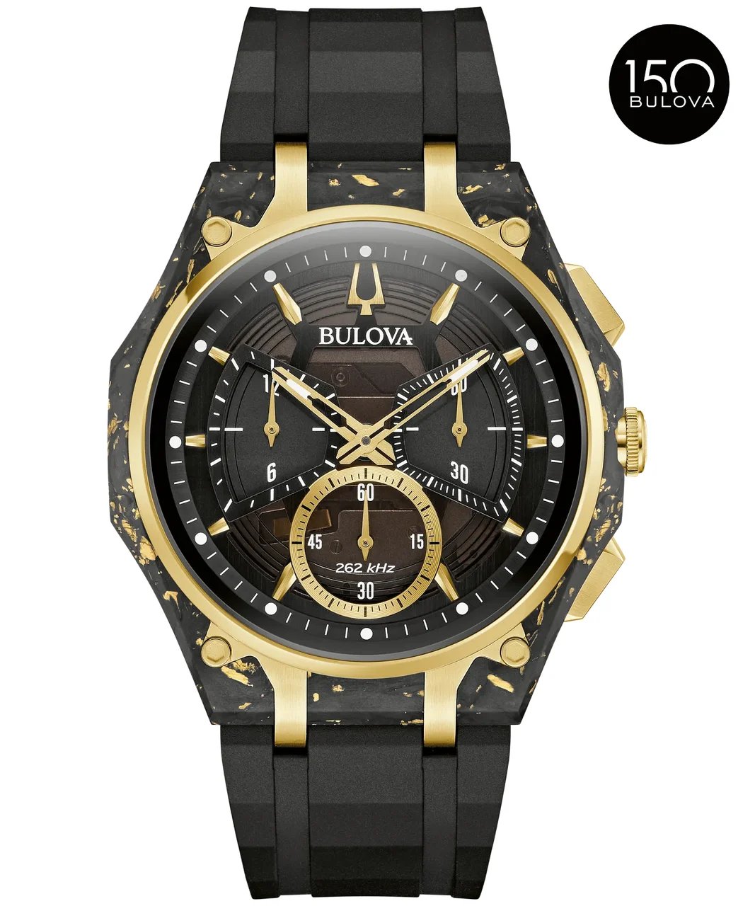 Bulova CURV Forged Carbon 98A328 44 mm kol saati