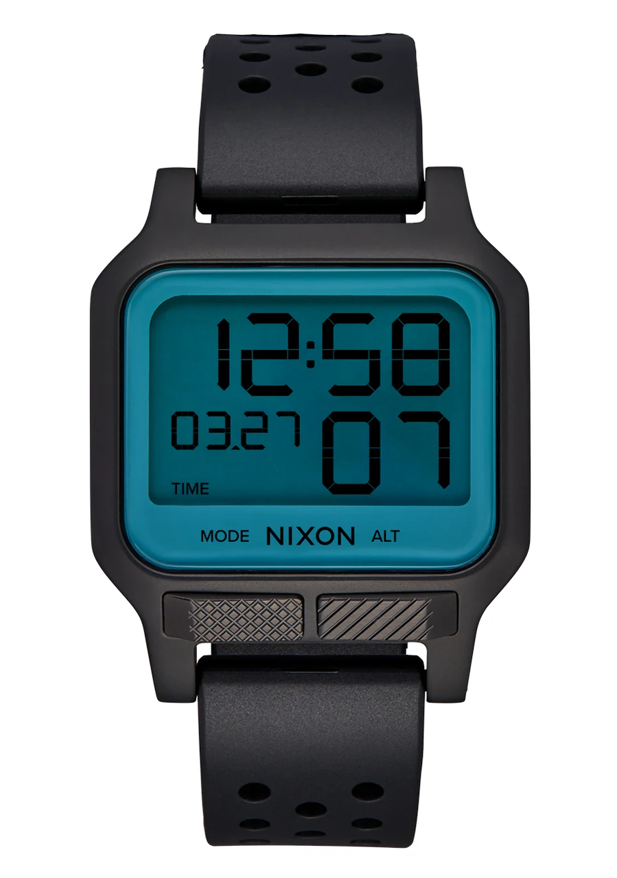 Nixon US Heat - Black / Aqua Positive A1320-5071-00 kol saati