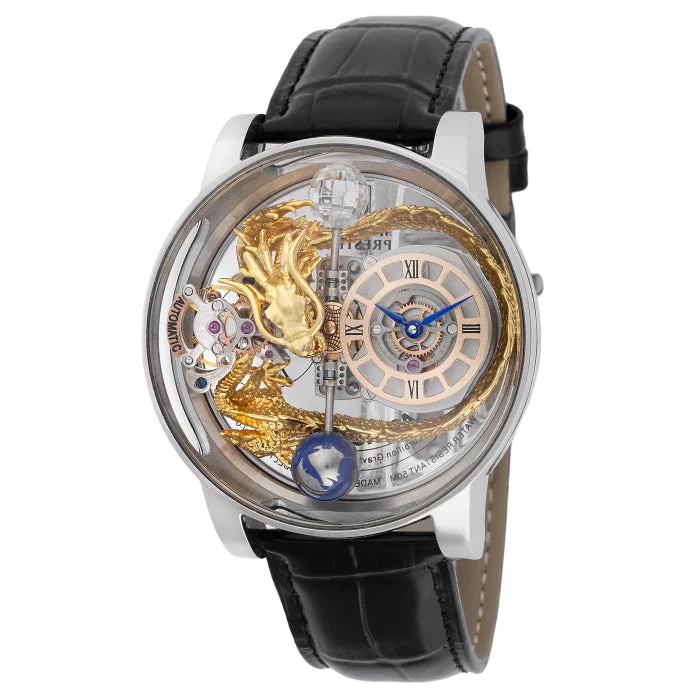Montres Prestige Invicta X Invicta Quartz Watch w/ Skeleton Dial - 46mm, Black (MPW-0142) 46 mm kol saati