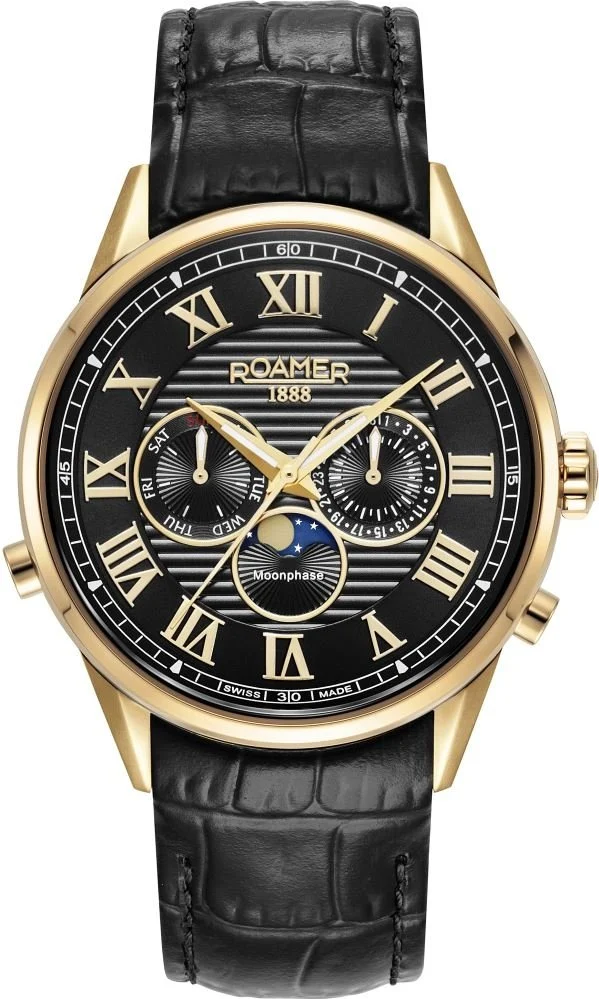 Roamer Superior Moonphase II 513821-48-85-05 43 mm kol saati