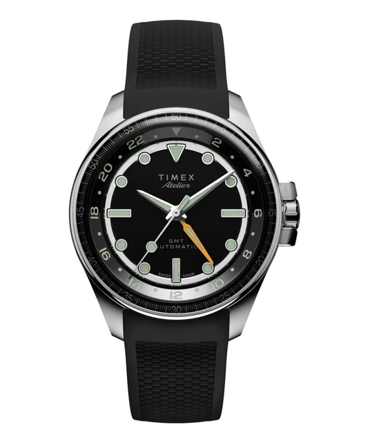 Timex Atelier GMT24 M1a 40mm Swiss Made Automatic NBR Synthetic Rubber Strap TW2Y72400 kol