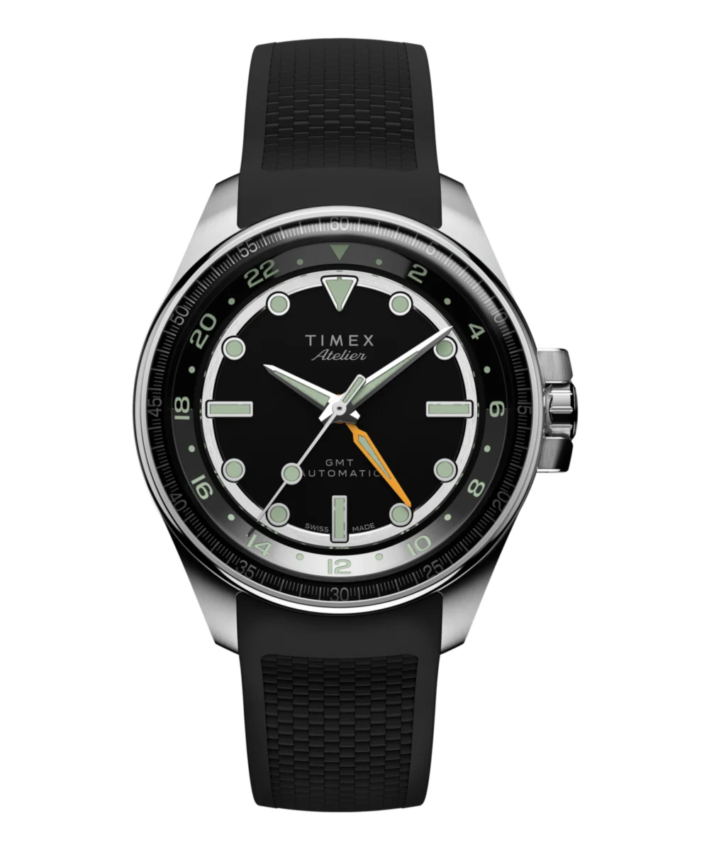 Timex Atelier GMT24 M1a 40mm Swiss Made Automatic NBR Synthetic Rubber Strap TW2Y72400 40 mm kol saati