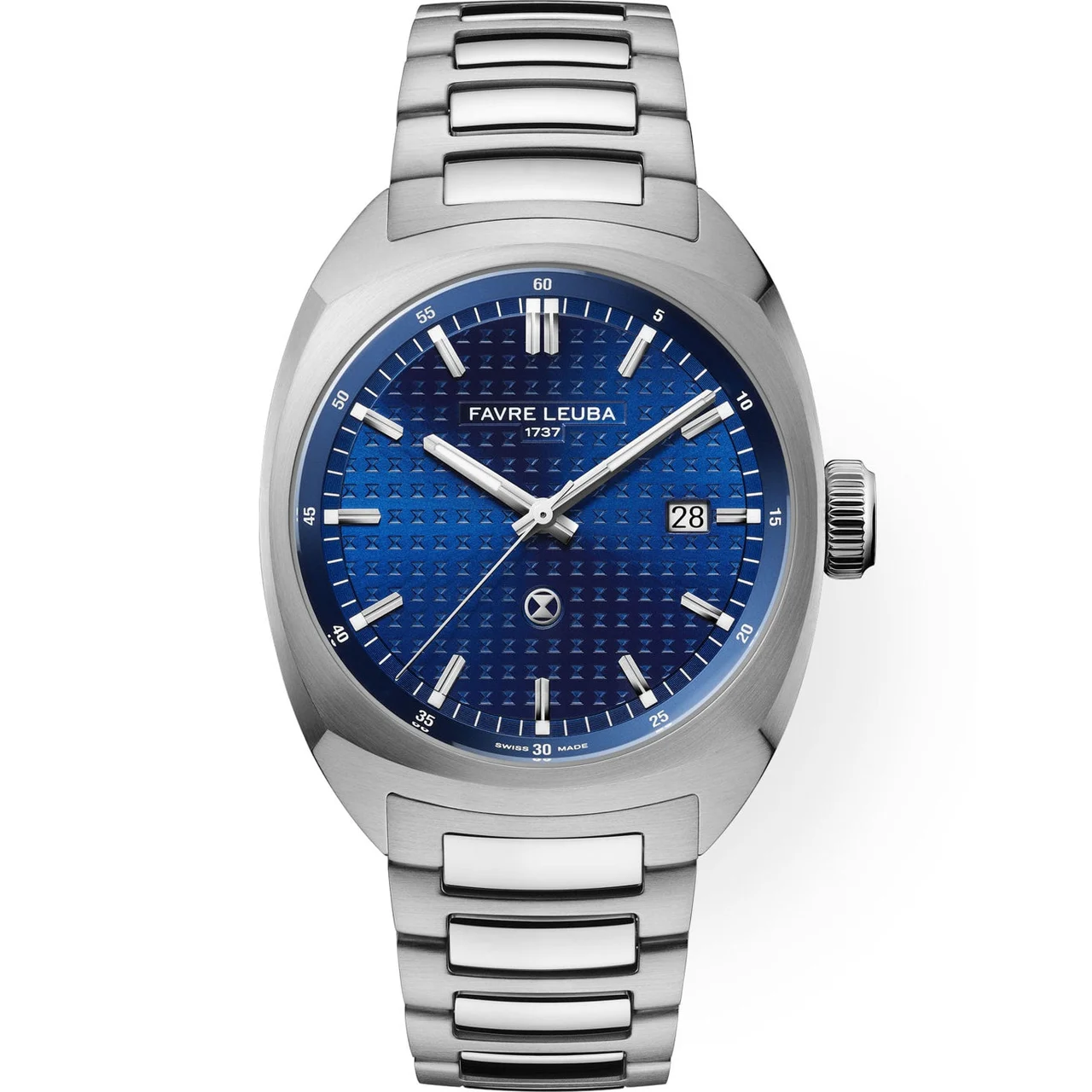 Favre Leuba Chief Date Blue Dial on Bracelet 00.20102.102.02.200 40 mm kol saati