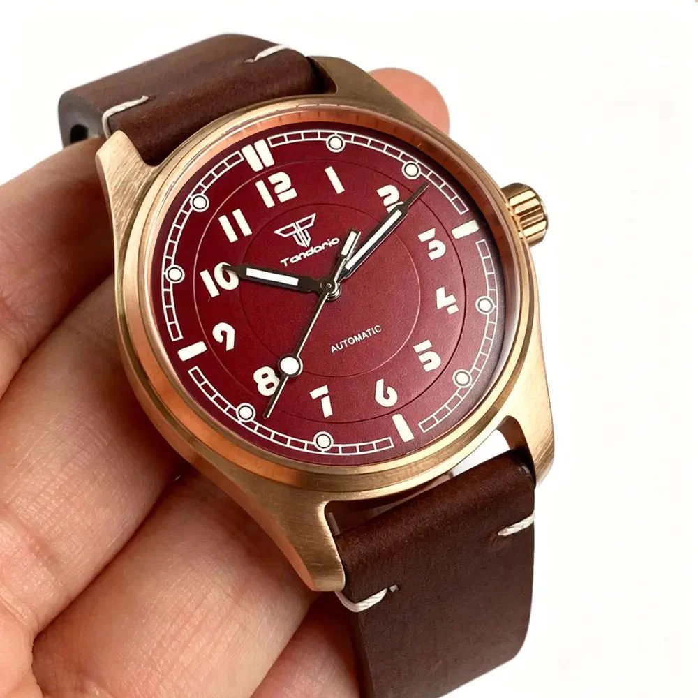 Tandorio Watches Solid Bronze Pilot 39mm Tandorio TD147N Miyota8215 PT5000 Sapphire 20ATM Number Dial Vintage 12000058232668774 39 mm kol saati